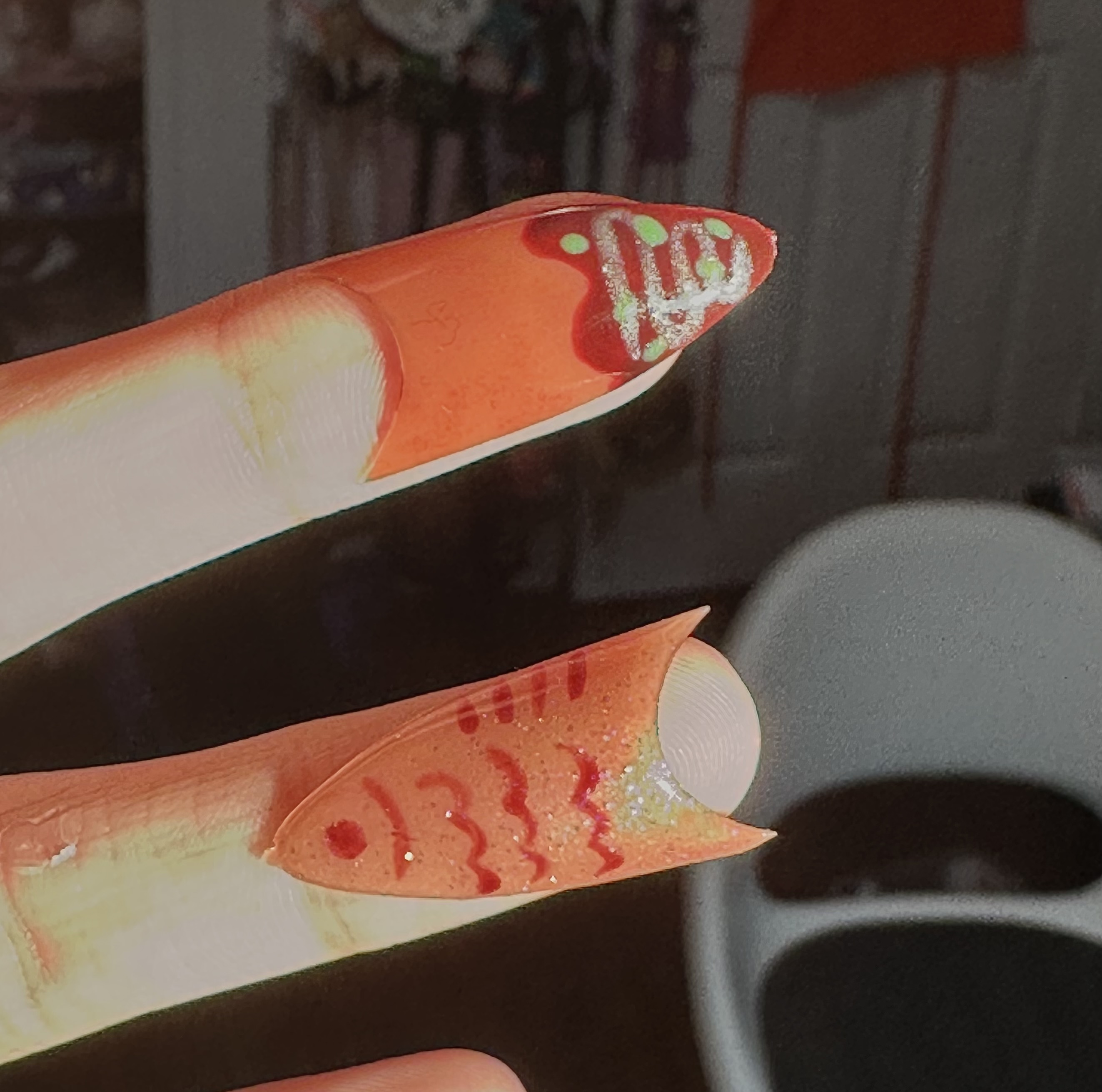 takoyaki and taiyaki nails.